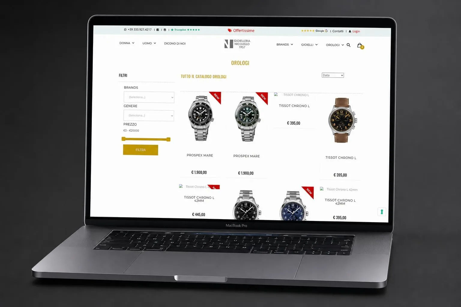 Pagina collezione Orologi: gioiellerianicolello.store