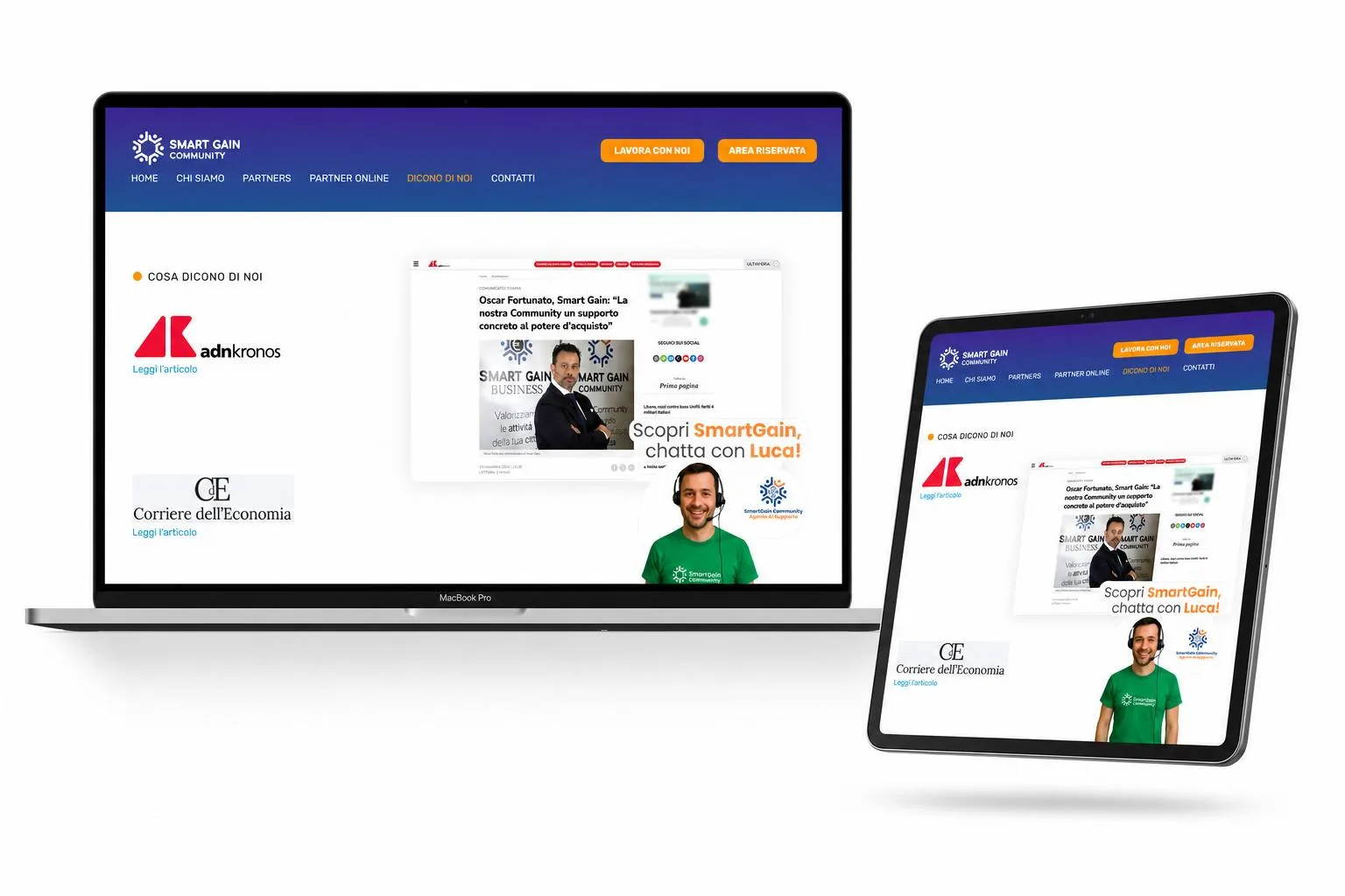 Smart Gain Community: ecosistema su MacBook e iPad